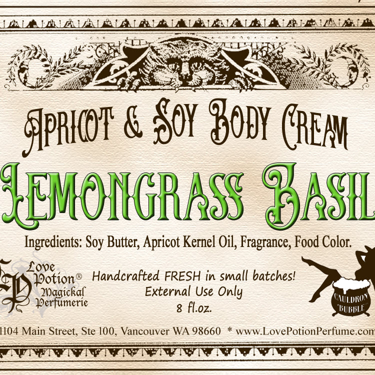 Apricot and soy body cream with lemongrass basil fragrance