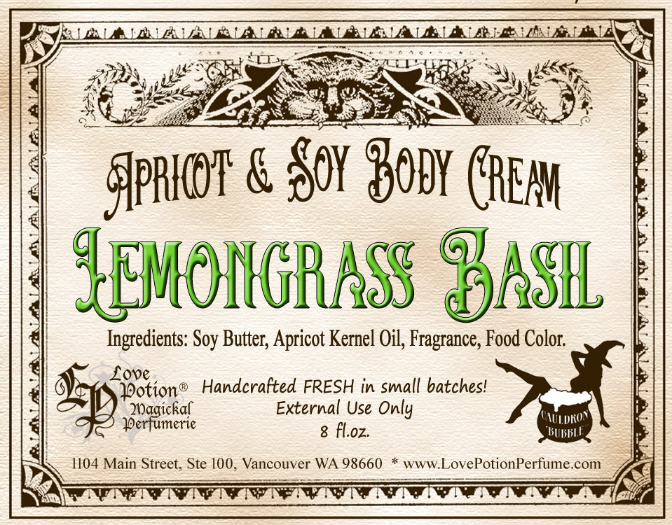 Apricot and soy body cream with lemongrass basil fragrance