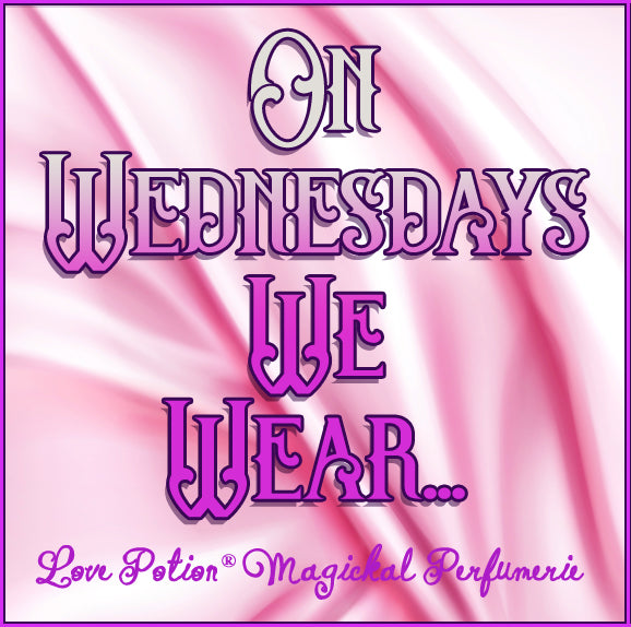 On Wednesdays We Wear… is a cutesy pink perfume for the girlies. The label shows pink fabric draped behind the iconic title.