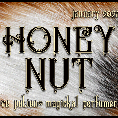 Honey Nut layerable perfume by Love Potion. Label shows calico cat fur.