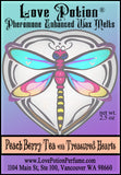 Love Potion Pheromone Enhanced Wax Melt Peach Berry Tea with Treasured Hearts