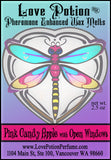 Love Potion Pheromone Enhanced Wax Melt Pink Candy Apple with Open Windows