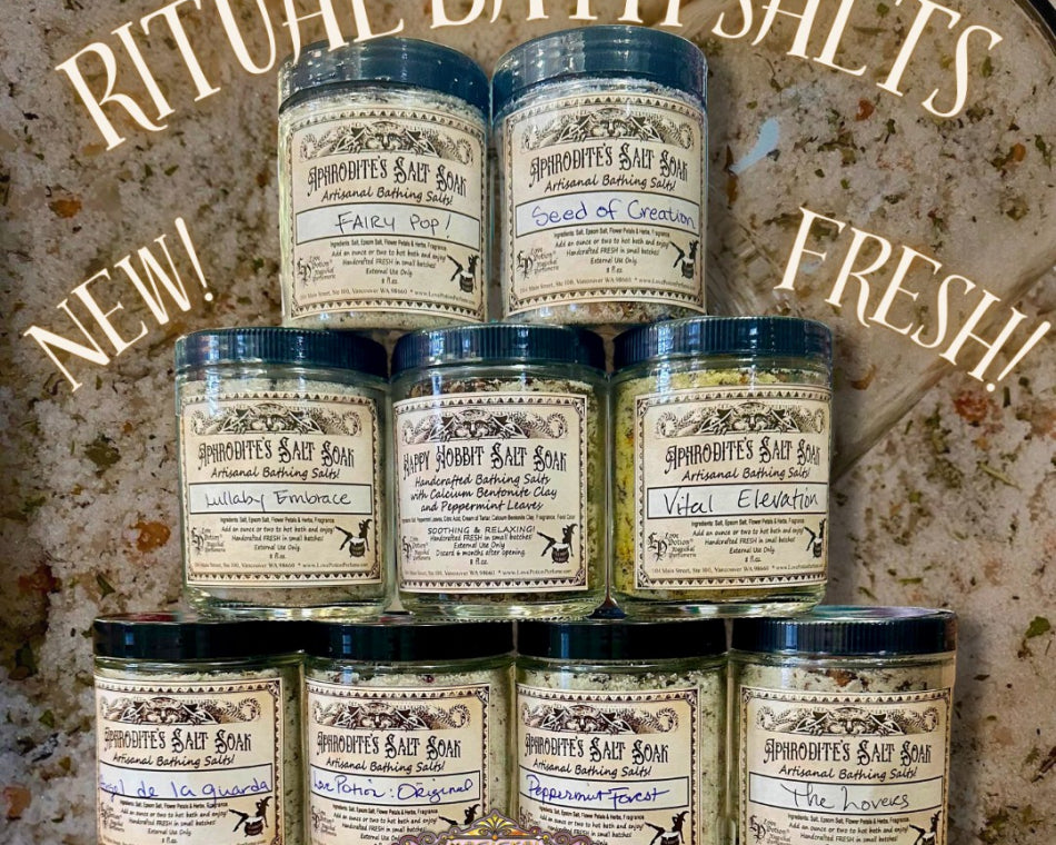 This is an image of 9 of our Ritual Bath Salts.