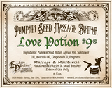 Love Potion #9 Massage Butter featuring our classic signature fragrance.
