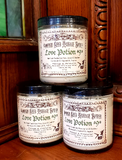 Tower of Love Potion #9 Massage Butter jars in the Magickal Marketplace shop.