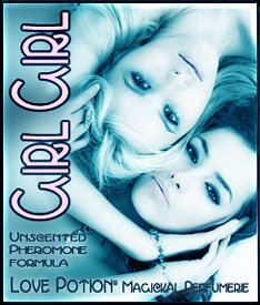Love Potion Pheromone label featuring 2 beautiful women.