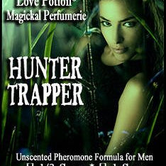 Love Potion Pheromone label featuring beautiful woman with a jungle background.
