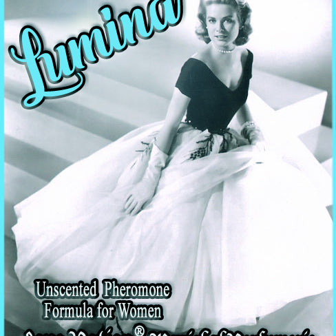Image of pheromone product label featuring a beautiful woman.