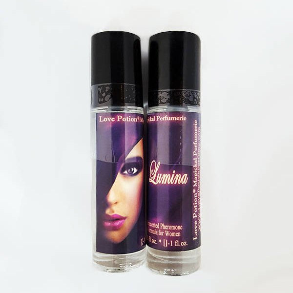 Photo of labelled glass bottles of Lumina pheromone product.