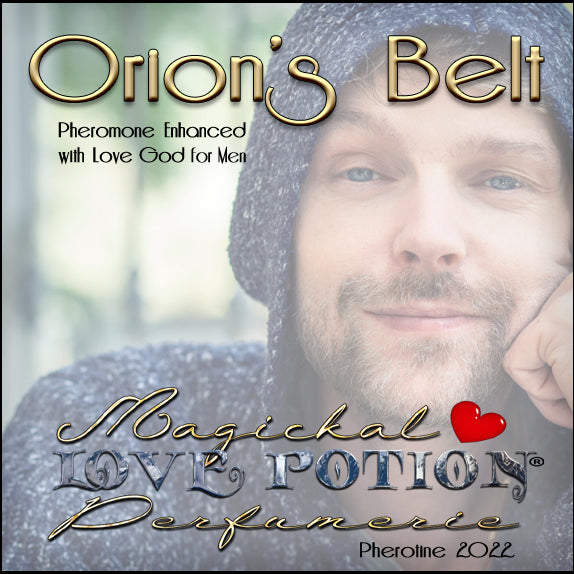 Image of Perfume Label featuring closeup of man's face.
