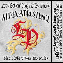 Simple grey product label with red LP logo and name of pheromone product.