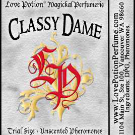 Simple grey product label with red LP logo and name of product.