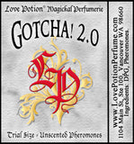 Simple grey product label with red LP logo and name of product.