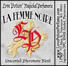 Simple grey product label with red LP logo and name of product.