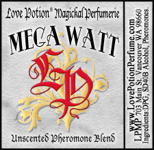 Simple grey product label with red LP logo and name of product.