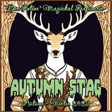 Autumn Stag unisex perfume for everyone smells like autumnal mountain woods. Label shows a deer in a sweater.