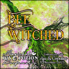 BeeWitched with Aja and Copulins honeyed rose pheromone perfume for women. Label shows green and pink topography.