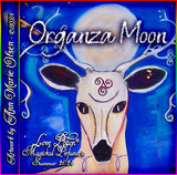 Organza Moon clean perfume brings jasmine, freesia, and magnolia together with cotton. Label features a deer and moon.