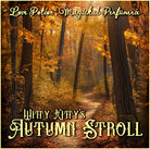 Autumn Stroll perfume smells like a walk through the woods in fall. The label shows a path through an autumn forest.