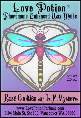 Love Potion Pheromone Enhanced Wax Melt Rose Cookies with La Femme Mystere