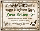 Love Potion #9 Massage Butter featuring our classic signature fragrance.