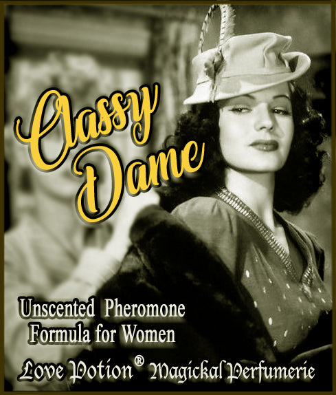 Image of product label featuring photo of a beautiful woman. 