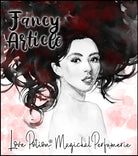 Image of perfume label featuring black watercolor ink portrait of a beautiful woman. Summer 2020 Collection. 