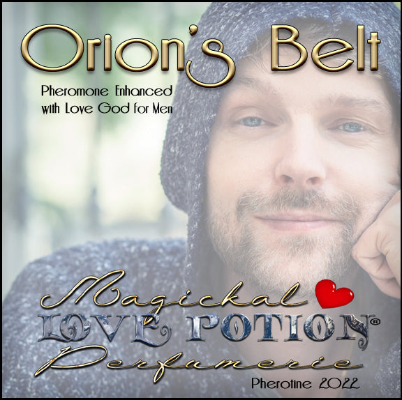 Image of Perfume Label featuring closeup of man's face.