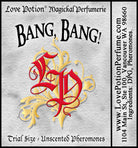 Simple grey product label with red LP logo and name of product. 