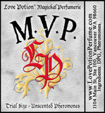 Simple grey product label with red LP logo and name of product.