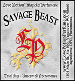Simple grey product label with red LP logo and name of product. 