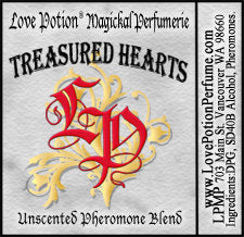 Simple grey product label with red LP logo and name of pheromone product. 